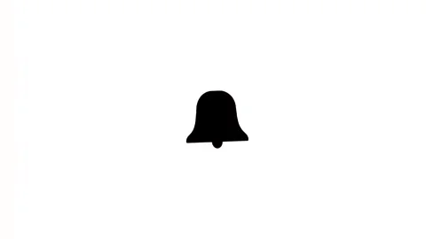 4k black icon of bell isolated on white background Stock Footage 287998343