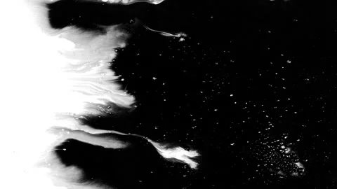 4K Black Ink Drop Spreading and Bleeding Effect on White Surface Stock Footage 327408958