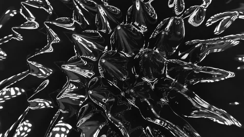 4k Black Liquid Surface, Abstract, Oil, Fluid, Ferrofluid Stockbeeldmateriaal 91961275