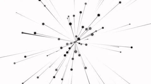 4k black particles with strings rotating Stock Footage 257798320