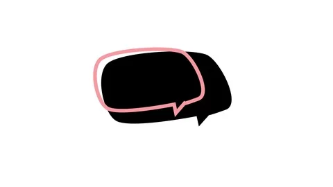 4K Black - Speech Bubble Animation Stock Footage 111445012