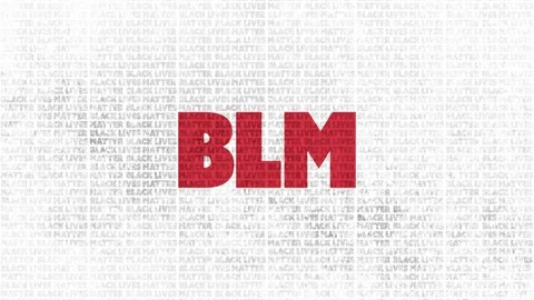 A 4K black, white and red colored Black Lives Matter (BLM) background animati Video stock 136902761