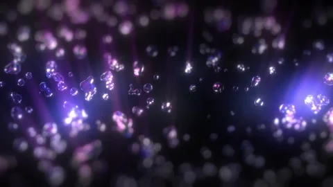 4k blinking glowing bubbles purple light motion background Stock-Footage 261926793