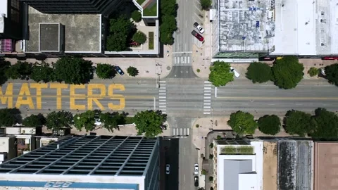 4K BLM Austin Texas Drone City Aerial View Stock Footage 134746632