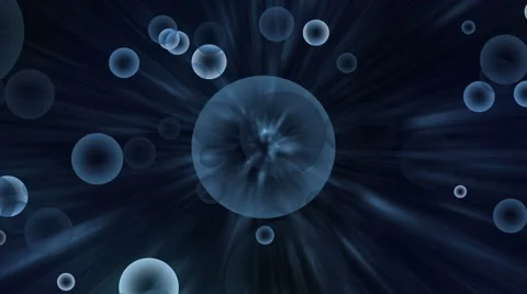 4K blue abstract loop motion background, bubbles Stock Footage 44521096