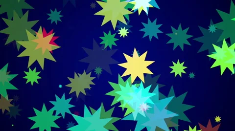 4k, blue background and particle multi colored element, loop Stock Footage 43877428
