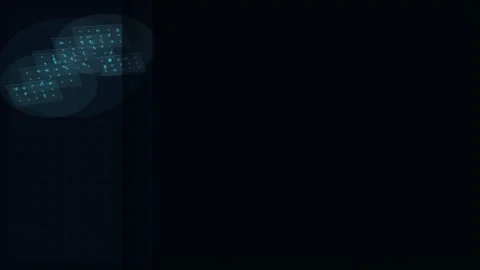 4K Blue Digital Data Panels Background with Network Nodes and Copy Space Stock Footage 336220703
