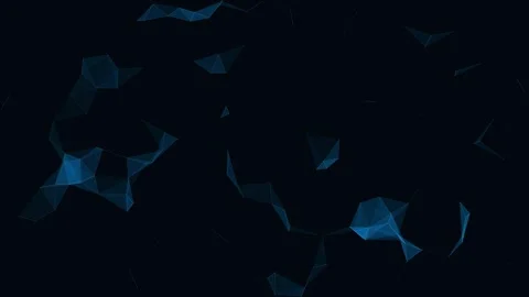 4K Blue Digital Plexus Network Animation with Connecting Nodes and Lines Stock Footage 334134891