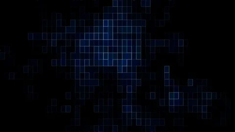 4K blue electric circuit grid growing on black monitor screen background 스톡 동영상 89136618
