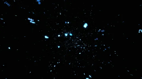 4K Blue Explosion effect. Festive Fireworks. Isolated on black background. Stock Footage 211091066