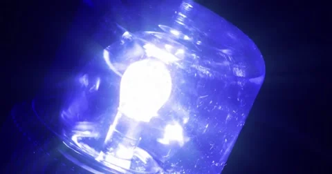 4K - Blue flasher. defocused Stock Footage 55156519