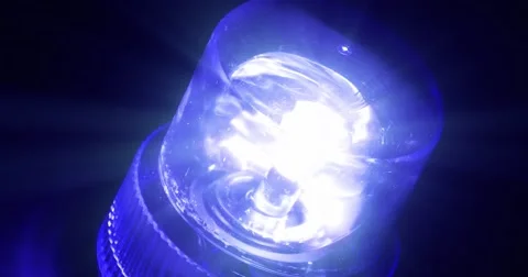 4K - Blue flasher Stock Footage 52556474
