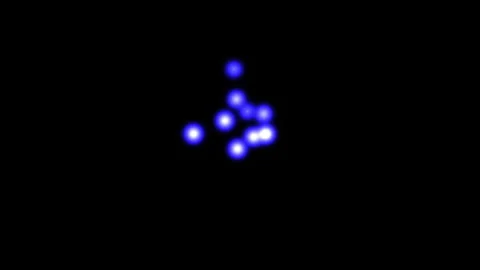 4K Blue Glowing Particles Vortex Motion Graphics Overlay Stock Footage 330139031