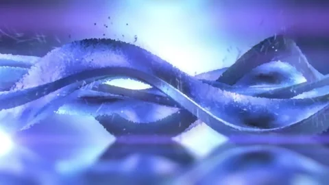 4k Blue Glowing Waves Motion Background Stock Footage 328543812
