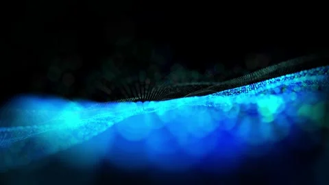 4K blue grid wave motion background. Stock Footage 253654081