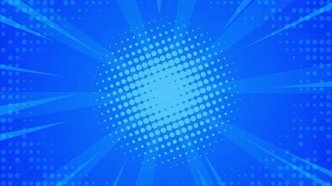 4K Blue Halftone Abstract Background with Spinning sunburst Stock Footage 278715930