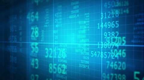 4k Blue Number Matrix Moving Seamless Loop Animation. Stock Footage 55318561
