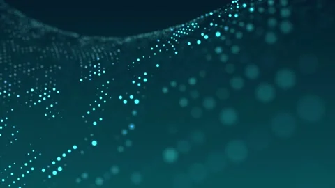 4K Blue Particles Background Video stock 107795092