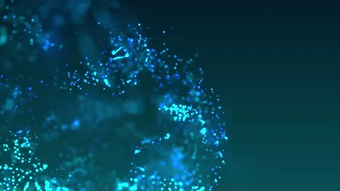 4K Blue Particles Background Vídeo Stock 107795145