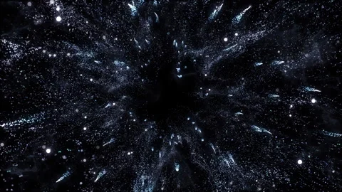 4k Blue Particles Explosion. Motion Background. Blue glitter particle Stock Footage 304219293