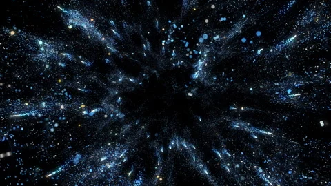 4k Blue Particles Explosion. Motion Background. Blue glitter particle Stock Footage 304219320