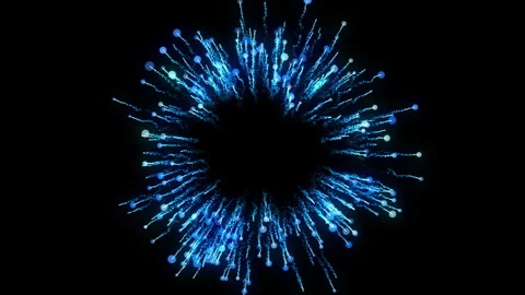 4k Blue Particles Explosion. Motion Background. Blue glitter particle. Stock Footage 304219645