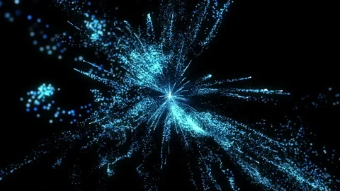 4k Blue Particles Explosion. Motion Background. Blue glitter particle. Stock Footage 304219656