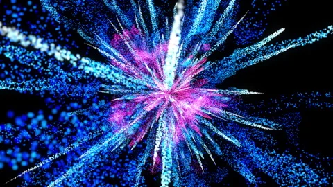 4k Blue Particles Explosion. Motion Background. Blue glitter particle. Stock Footage 304221768