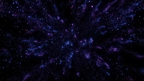 4k Blue Particles Explosion. Motion Background. Blue glitter particle. Stock Footage 304221859