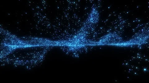 4k Blue Particles Way. Motion Background. Frost glitter particle. Video stock 256970208