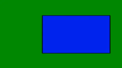 4k blue picture frame waving green background Stock Footage 258636062