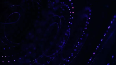 4k Blue Pink Doted Strings Rolling Dark Background Stock-Footage 319006741
