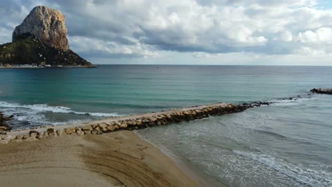 4k Blue Sea Waves. Sandy Beach Video stock 171345778