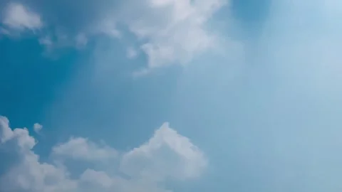 4K Blue Sky and White Clouds With Slow Pan Over Jakarta Stock Footage 341548519