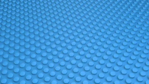 4k blue toy construction bricks geometric rotating background, 3d animation Stock Footage 274037688