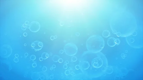 4k Blue Water Bubbles Background | Stock Video | Pond5