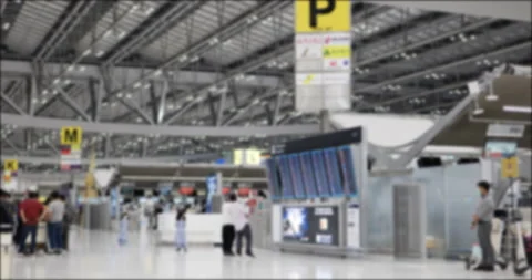 4K blur background airport . Stock Footage 192305571