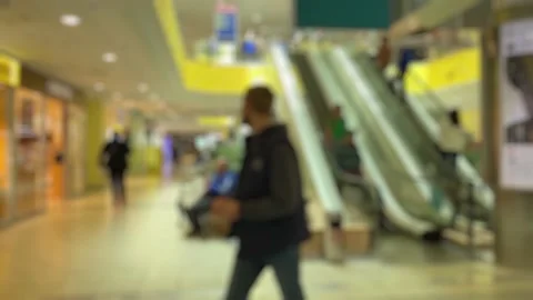 4K Blur or Defocus shopping mall background. Stock Footage 155455456