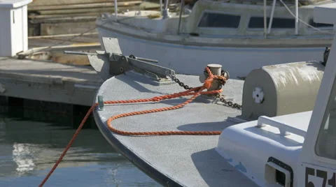 4K Boat Anchor Stock Footage 40381280