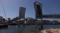 4k Boat crossing open draw bridge harbor Lagos Portugal 4k or 4k+ Resolution