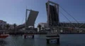 4k Boat crossing open draw bridge harbor Lagos Portugal 4k or 4k+ Resolution