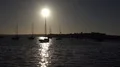 4k Boats and sailing ships lying at anchor at Avor sunset panning shot Portugal 4k or 4k+ Resolution