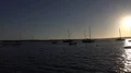 4k Boats and sailing ships lying at anchor at Avor sunset panning Portugal 4k or 4k+ Resolution