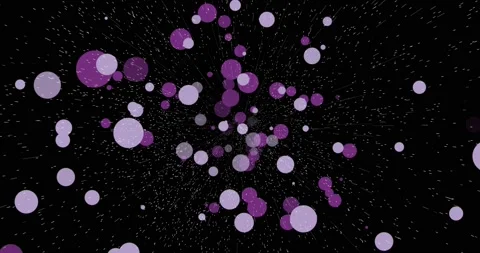 4K bokeh in magical motion design style on black background. Stock Footage 233490902