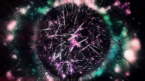 4k Bokeh Spiked Sphere Space Moving Background Stock Footage 311308796
