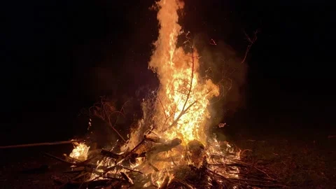4K Bonfire #3 Stock Footage 139872096