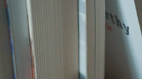 4K - Books close up macro shot Stock Footage 48474074