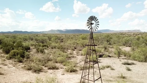 4K Boom down on Texas windmill Stock-Footage 101077232
