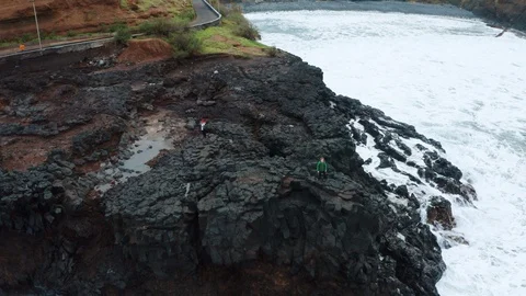 4K Boy on the cliff Stock-Footage 125711147