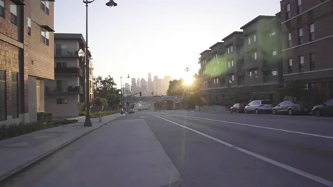 4K Boyle Heights Sunset 4 Stock Footage 158417700